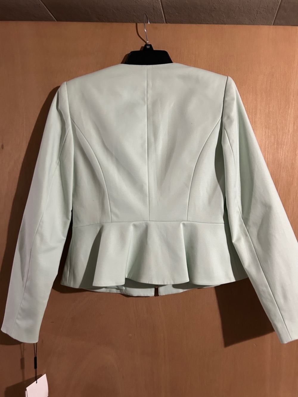NWT Calvin Klein Mint Green Zip-Front Women's Blazer - Picture 8 of 8